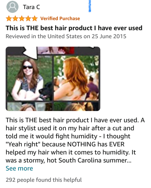 Hair shine spray to resist humidity
