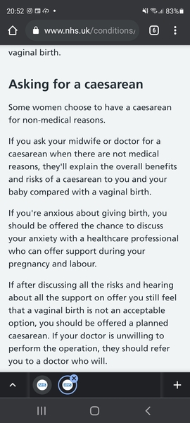 When to request elective c section?
