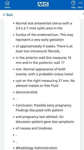 Possible pregnancy