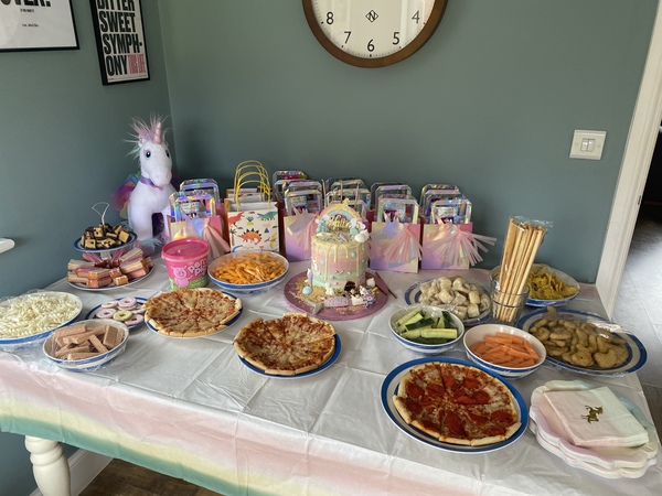 To ask when can I cook chicken nuggets and sausage rolls for party today?