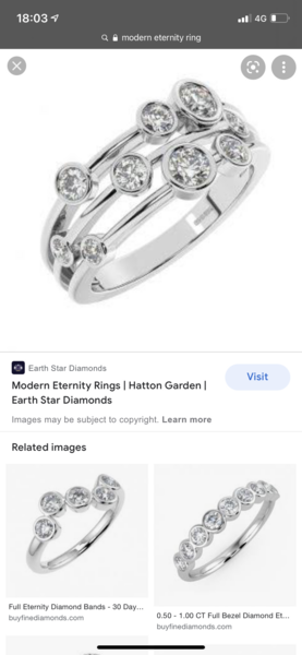 Please show me your / talk to me about eternity rings