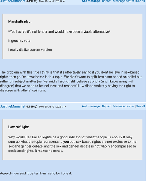 So Mumsnet ignored our request to have something to do with 'feminism' or 'women' in the name of the 'naughty step' subtopic