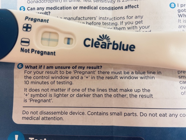Faint positive Clear Blue