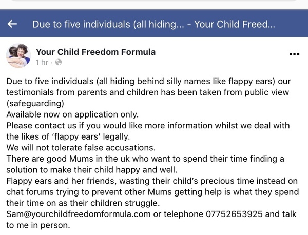 your child freedom formula - has anyone tried it?
