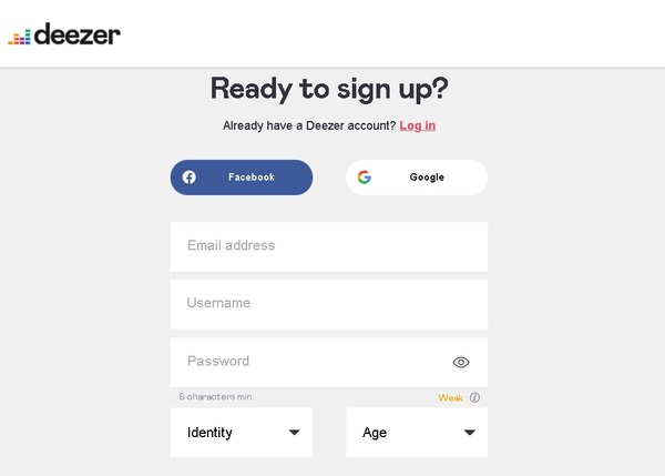 Deezer asks for 'identity'