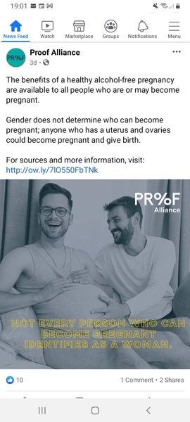 Proof alliance "not every person who gets pregnant "