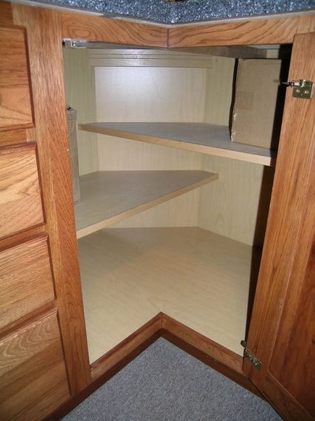 Blind corner unit in kitchen