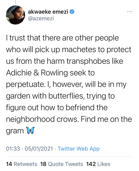 Statement from Chimamanda Ngozi Adichie