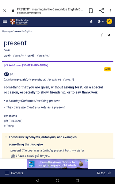 Groom to bride present
