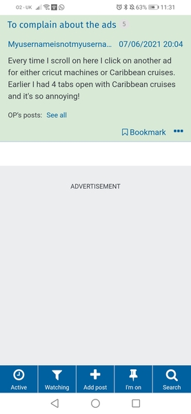 To complain about the ads