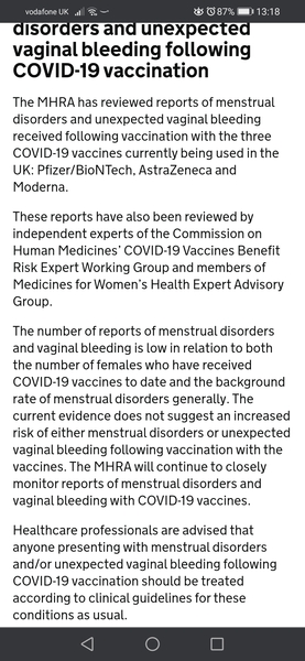 4000 women report period problems following vaccine