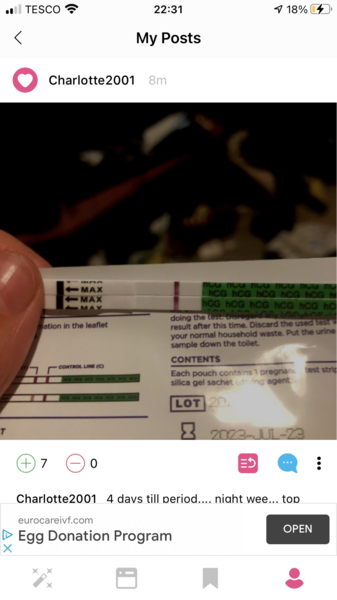 Am worried. Very faint line, 2 days late.