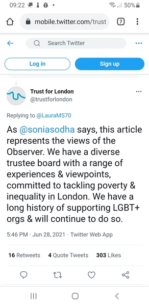 Grant making charities getting together to exclude GC women off their boards