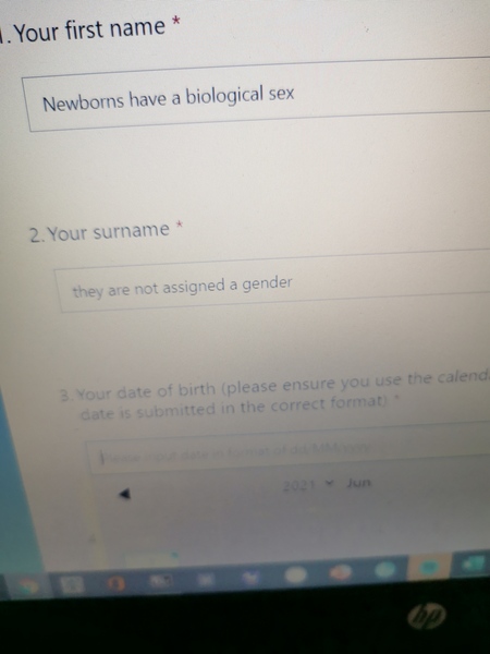 How can you have a "gender identity" at birth.?