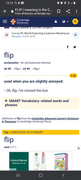 Punished at school for saying ‘flipping heck’