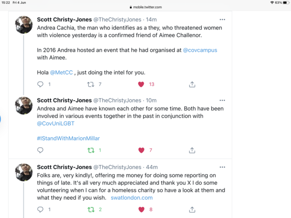 Scottish woman told would be charged for homophobic and transphobic tweets