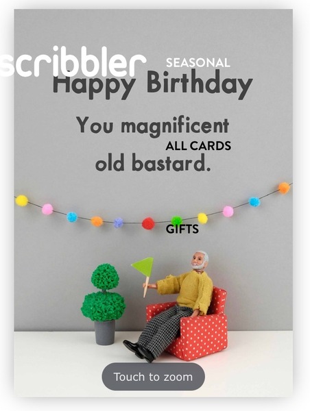 Sainsbury's greeting cards - tits and bitch