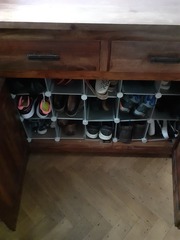 Shoe storage in hallway