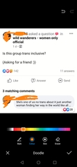 Wild Wanders (hiking group) Women only (but transwomen allowed)