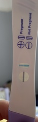 Faint positive or evaporation line