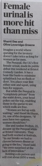 Yay - a solution to the queue for ladies - urinals