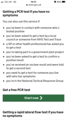 Am I right in thinking you can't obtain a PCR(unless you lie) if you haven't got one of the 3 main symptoms.