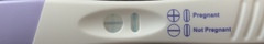 Faint positive or evaporation line