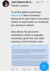 Any chance of a review of the FWR moderation rules in light of Maya Forstater's success in court please?