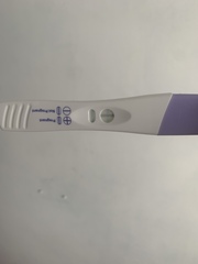 Faint positive or evaporation line