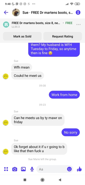 Tell me your best examples of cheeky F**kery and unbelievable requests on FB Marketplace!!