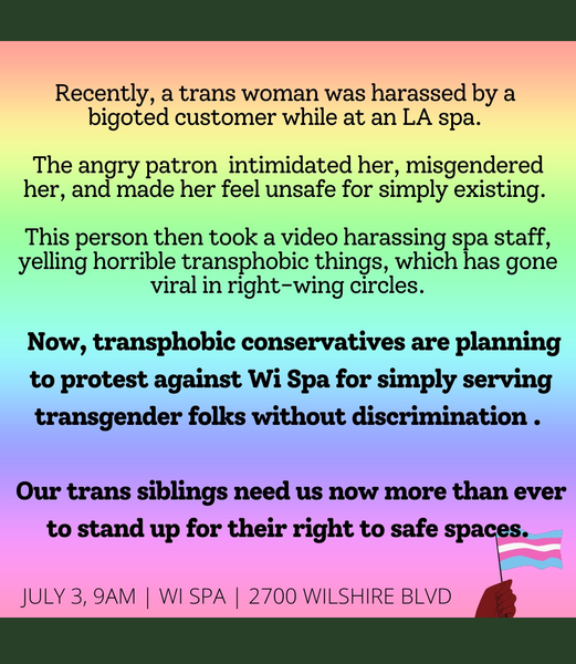 Pushback at Wi Spa in Los Angeles