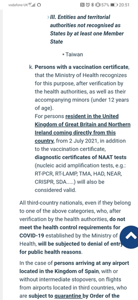Which Covid test to travel to Spain