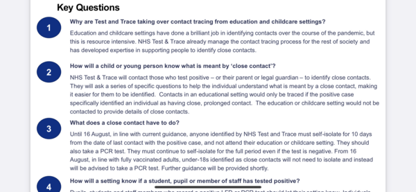 Track and trace now schools don't do it