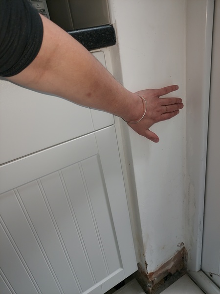 Mysteriois damp patch -  leak or something coming through the floor?