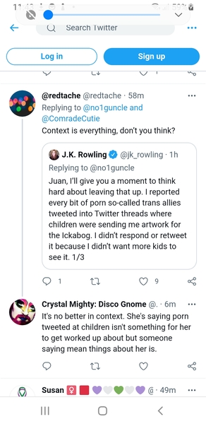 JKR takes on the victim blamers over the pornography tweeted at children