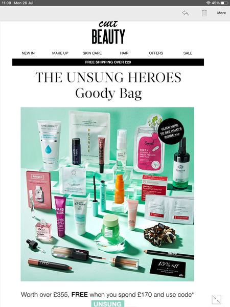 Beauty chat - freebies/gifts with purchase/offers