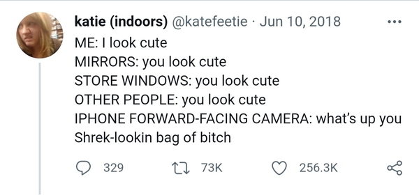 To think I'm really unattractive