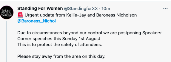 Speakers Corner women's gathering