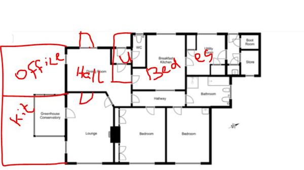 bungalow floorplan.....how would you extend/lay out