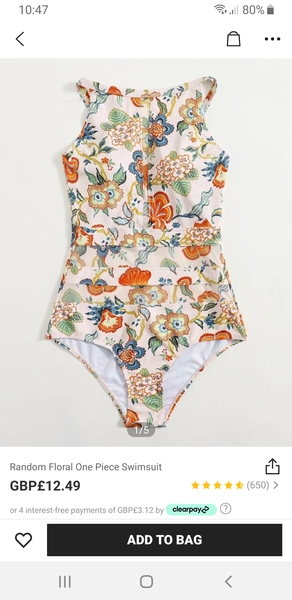 High necked swimwear
