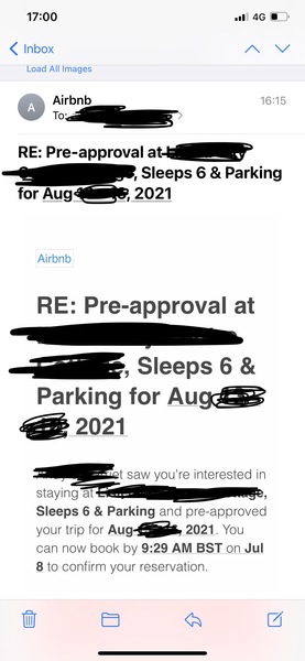 Airbnb been sold. Price rocketted!