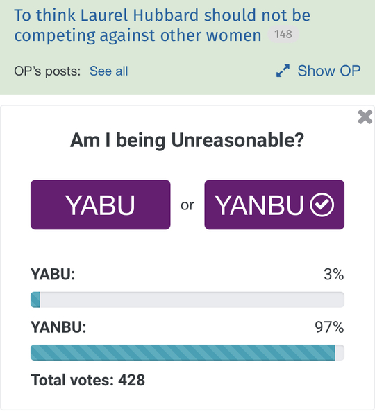 To think Laurel Hubbard should not be competing against other women