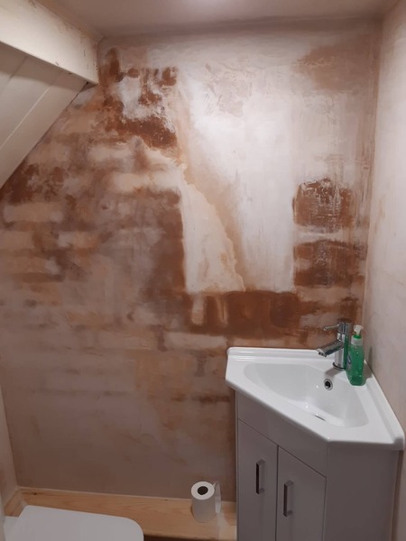 Anyone in the know...does this plastering job look like it is drying out ok?
