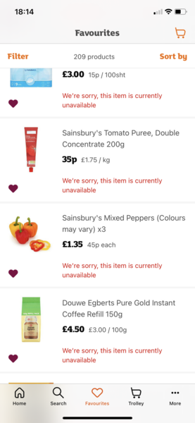 Anyone else trying to do an online Sainsbury’s shop and everything is unavailable?