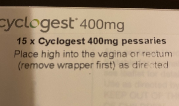 Cyclogest pessaries