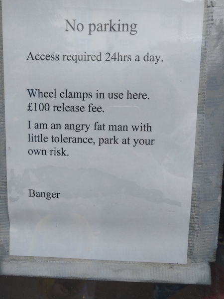 To lock the jackass in (parking thread)