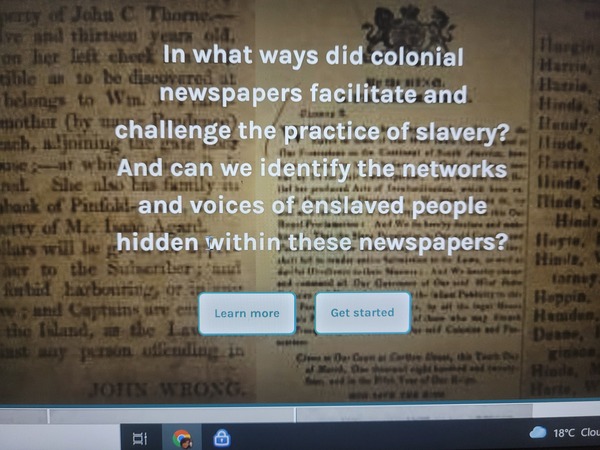 Research Project - Historical Barbados Newspapers as  Agents of Enslavement