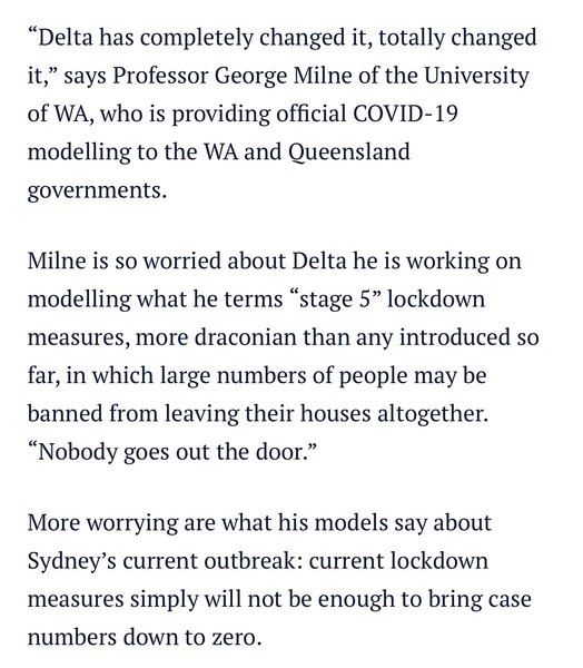 Austalian state likely can't contain Delta, will let it rip