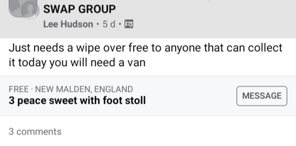 Tell me your best examples of cheeky F**kery and unbelievable requests on FB Marketplace!!