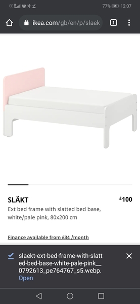Ikea Slakt Extendable bed